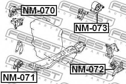 Подушка двигателя FEBEST NM-071 - Фото 1