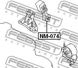 Подушка двигателя FEBEST NM-074 - Фото 1