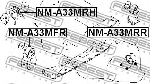 Подушка двигателя FEBEST NM-A33MRR - Фото 1