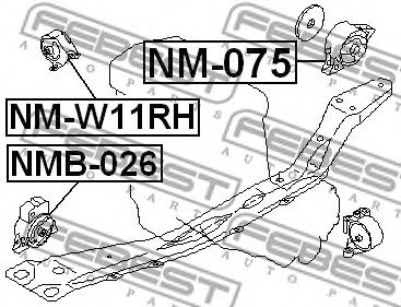 Подушка двигателя FEBEST NMB-026 - Фото 1