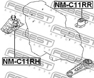 Подушка двигателя FEBEST NM-C11RR - Фото 1