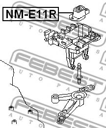 Подушка двигателя FEBEST NM-E11R - Фото 1