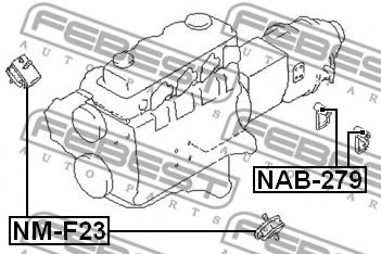 Подушка двигателя FEBEST NM-F23 - Фото 1
