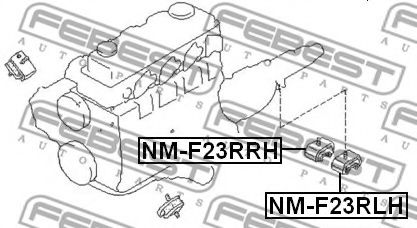 Подушка двигателя FEBEST NM-F23RLH - Фото 1