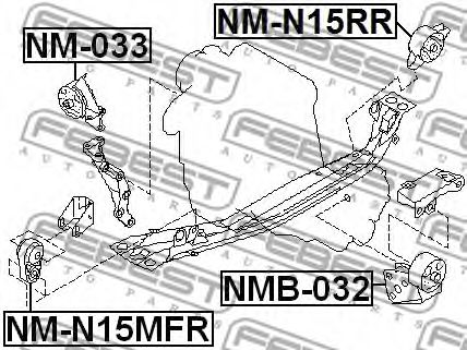 Подушка двигателя FEBEST NM-N15RR - Фото 1