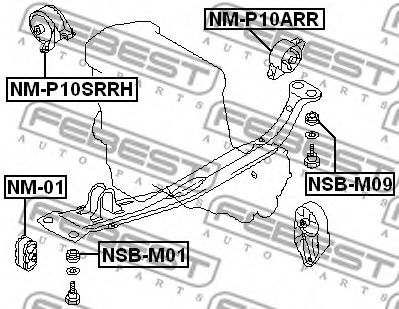 Подушка двигателя FEBEST NM-P10ARR - Фото 1