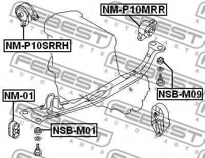 Подушка двигателя FEBEST NM-P10MRR - Фото 1