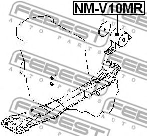 Подушка двигателя FEBEST NM-V10MR - Фото 1
