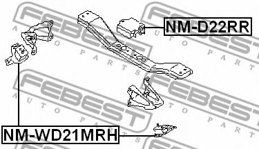 Подушка двигателя FEBEST NM-WD21MRH - Фото 1
