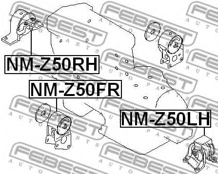 Подушка двигателя FEBEST NM-Z50FR - Фото 1