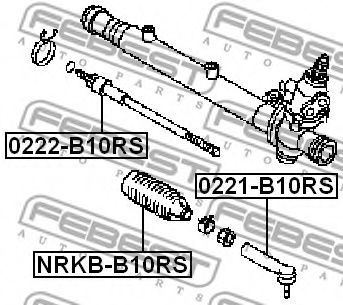 Пыльник рулевой рейки FEBEST NRKB-B10RS - Фото 1