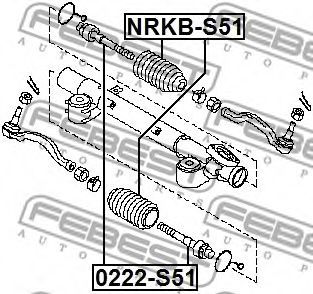 Пыльник рулевой рейки FEBEST NRKB-S51 - Фото 1