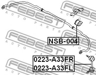 Опора, стабилизатор FEBEST NSB-004 - Фото 1