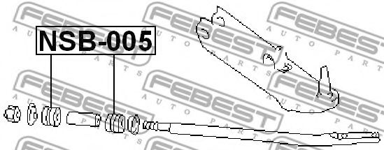 Сайлентблок рычага FEBEST NSB-005 - Фото 1