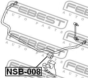 Опора, стабилизатор FEBEST NSB-008 - Фото 1
