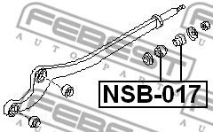 Сайлентблок важеля FEBEST NSB-017 - Фото 1