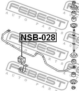 Опора, стабілізатор FEBEST NSB-028 - Фото 1
