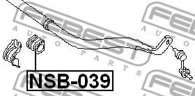 Опора, стабілізатор FEBEST NSB-039 - Фото 1