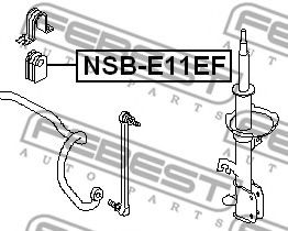 Опора, стабилизатор FEBEST NSB-E11EF - Фото 1
