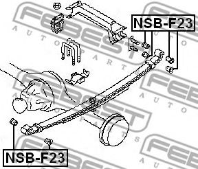 Втулка, листова ресора FEBEST NSB-F23 - Фото 1