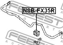 Опора, стабилизатор FEBEST NSB-FX35R - Фото 1