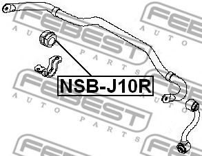 Опора, стабилизатор FEBEST NSB-J10R - Фото 1
