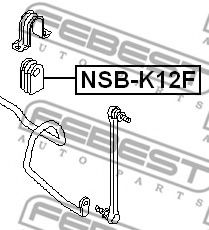 Опора, стабілізатор FEBEST NSB-K12F - Фото 1