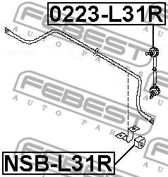 Опора, стабилизатор FEBEST NSB-L31R - Фото 1