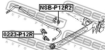 Опора, стабілізатор FEBEST NSB-P12R2 - Фото 1
