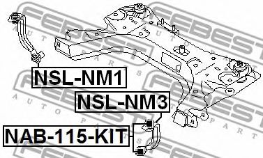Тяга / стойка стабилизатора FEBEST NSL-NM3 - Фото 1