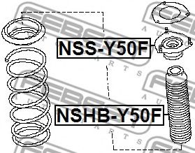Опора амортизатора FEBEST NSS-Y50F - Фото 1