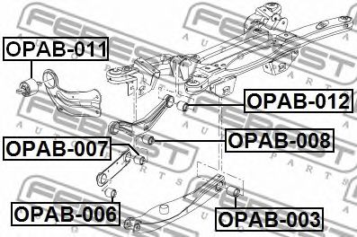 Сайлентблок важеля FEBEST OPAB-003 - Фото 1