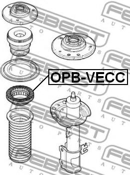 Подшипник качения, опора стойки амортизатора FEBEST OPB-VECC - Фото 1
