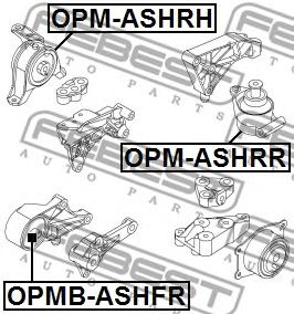 Подушка двигателя FEBEST OPMB-ASHFR - Фото 1