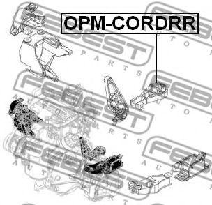 Подушка двигателя FEBEST OPM-CORDRR - Фото 1