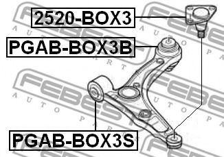 Сайлентблок рычага FEBEST PGAB-BOX3S - Фото 1
