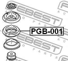 Підшипник кочення, опора стійки амортизатора FEBEST PGB-001 - Фото 1