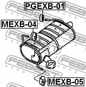 Монтажный комплект, система выпуска FEBEST PGEXB-01 - Фото 1