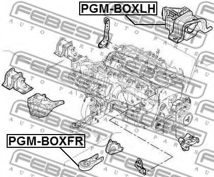 Подушка двигателя FEBEST PGM-BOXLH - Фото 1