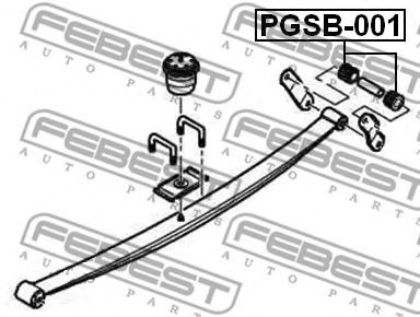 Втулка, листова ресора FEBEST PGSB-001 - Фото 1