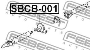 Подвесной подшипник карданного вала FEBEST SBCB-001 - Фото 1
