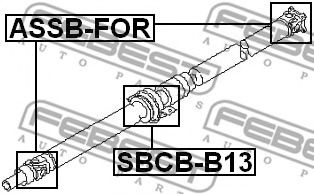Подвесной подшипник карданного вала FEBEST SBCB-B13 - Фото 1