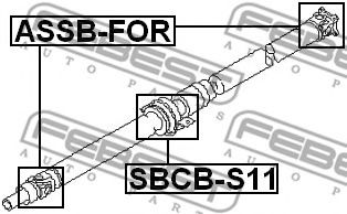 Подвесной подшипник карданного вала FEBEST SBCB-S11 - Фото 1