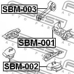 Подушка двигателя FEBEST SBM-002 - Фото 1