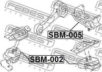Подушка двигателя FEBEST SBM-005 - Фото 1