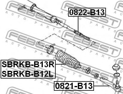 Пыльник рулевой рейки FEBEST SBRKB-B12L - Фото 1