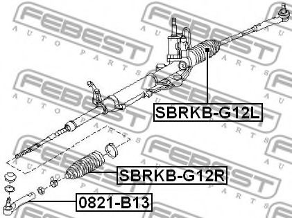 Пыльник рулевой рейки FEBEST SBRKB-G12R - Фото 1