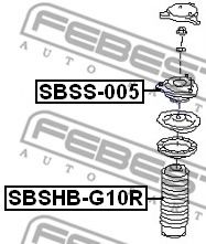 Опора амортизатора FEBEST SBSS-005 - Фото 1