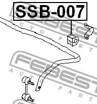 Опора, стабилизатор FEBEST SSB-007 - Фото 1
