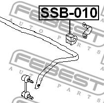 Опора, стабилизатор FEBEST SSB-010 - Фото 1